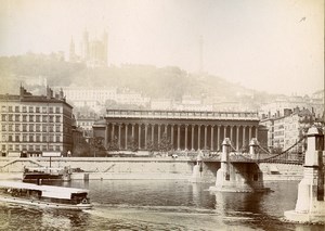 France Lyon Jacobins Fountain & Fourvieres 2 Old Photos Jusniaux 1895