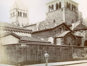 France Lyon Basilica of Saint-Martin d'Ainay Two Old Photos Jusniaux 1895