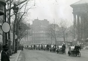 France Paris Urban Transport Cycle Rickshaw Tandem Wedding Old Photo Aubry 1941