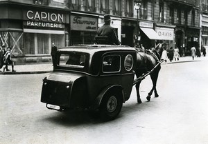 France Paris Urban Transports Horse Converted Automobile Old Photo Aubry 1941