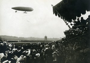 Paris Longchamp Bastille Day Parade Dirigible Clement Bayard Photo Branger 1912