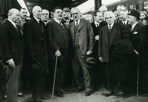 Paris Gare de Lyon Politics Herriot MacDonald John Simon Old Photo Meurisse 1932
