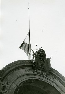 Paris President Paul Doumer Assassination Half-mast Flag Old Photo Meurisse 1932