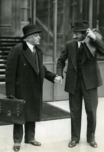 Paris Politicians Paul Boncour & Georges Bonnet Old Meurisse Photo 1930