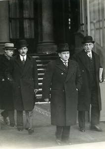 Paris Politicians Guy La Chambre, Daladier & Penancier Old Meurisse Photo 1930