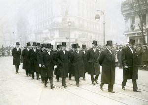 Paris Funerals of Paul Painlevé French Cabinet Old Photo Meurisse 1933