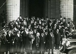 Paris Funerals of Paul Painlevé French Cabinet Deputies Old Photo Meurisse 1933