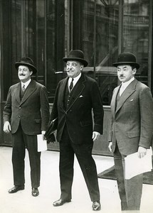 Paris Politicians Tardieu, Paul Reynaud & Cathala Old Meurisse Photo 1932