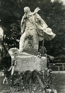 Guernsey Port Statue of Victor Hugo Old Meurisse Photo 1932