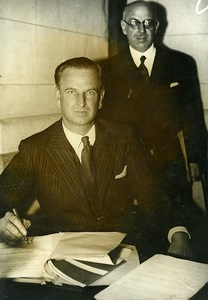 Switzerland Geneva League of Nations President de Water Old Meurisse Photo 1932