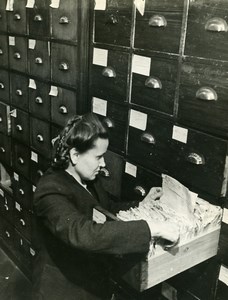 URSS Moscou fabrication du journal La Pravda Classeur Archives ancienne Photo 1947