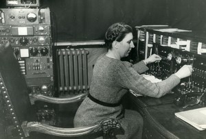 Russia Moscow production Pravda newspaper Phone Operator Old Photo 1947