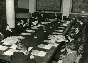 Russia Moscow Pravda newspaper Editorial Meeting Old Photo 1947