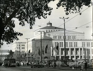 East Germany Leipzig Opera Autumn Fair Automobile Tramway Old Photo 1964