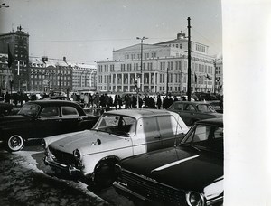 East Germany Leipzig Augustusplatz Jubile Fair Automobiles Old Photo 1965