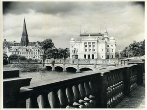 East Germany Schwerin Theater & Cathedral Old Photo 1966