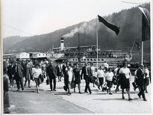 East Germany Elbsandsteingebirge Bad Schandau Tourists Old Photo 1969