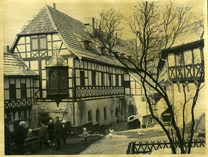 East Germany Wartburg near Eisenach timbered house Old Photo 1967