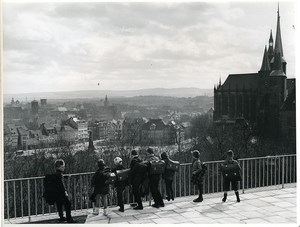 East Germany Erfurt Panorama School Children Old Photo 1968