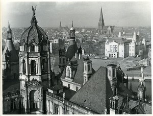 East Germany Schwerin Panorama Old Photo 1967