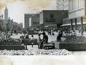 East Germany Magdeburg Busy City Center Old Photo 1967