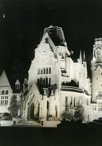 France Le Touquet by Night City Hall Lights Old Photo 1937