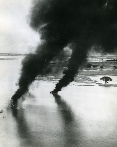 WWII Burma RAF Beaufighters Bombardment near Pakokku Old Photo 1944