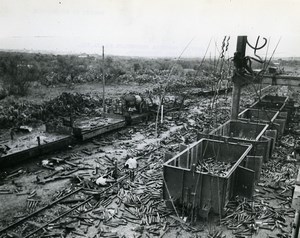 WWII Tunisia Railway Station Train Bombardment Enfidaville Enfidha Photo 1945