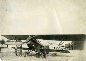 France Parçay-Meslay Airfield Potez 25 Grand Raid Airplane Old Photo 1928