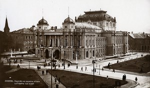 Yugoslavia Croatia Zagreb Theater Theatre Old Photo Soubre 1930