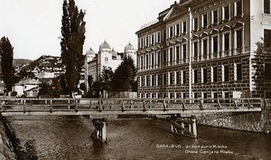 Yugoslavia Bosnia Herzegovina Sarajevo River Miljacka Bridge Photo Soubre 1930