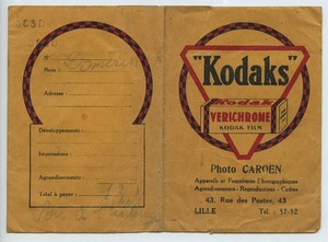 France Lille Photo-Caroen Kodak photo advertising wallet circa 1920 - 1950