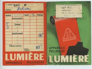 France Boulogne sur Mer Lumiere photo advertising wallet circa 1920 - 1950 #1