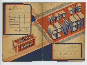 France Lille Van Acker Geveart photo advertising wallet circa 1920 - 1950