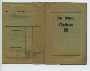 France Photographe amateur pochette photo publicitaire vers  1920 - 1950 #1