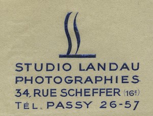 France Paris photographer Ergy Landau signed Letter Expo Internationale 1937