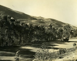 USA California Palos Verdes Peninsula Road Automobile Old Photo 1920's