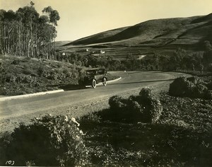 USA California Palos Verdes Peninsula Road Automobile Old Photo 1920's