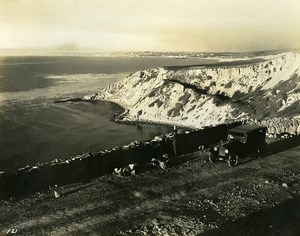 USA California Palos Verdes Peninsula Seaside Automobile Old Photo 1920's