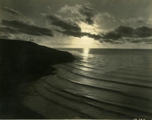 USA California Palos Verdes Peninsula Sea Sun Reflection Old Photo 1920's
