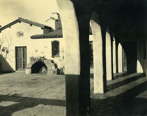 USA California Palos Verdes Peninsula House Patio Courtyard Old Photo 1920's