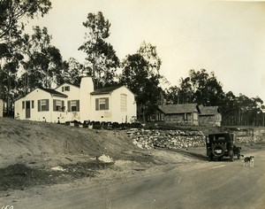 USA California Palos Verdes Peninsula Houses Automobile Dog Old Photo 1920's