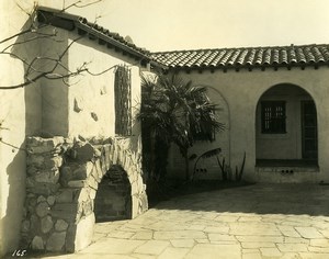 USA California Palos Verdes Peninsula House Courtyard Old Photo 1920's