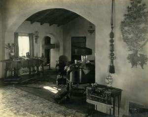 USA California Palos Verdes Peninsula House interior Old Photo 1920's