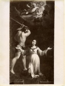 Italy Roma Guido Reni St Cecile martyrdom Chiesa della Santa Photo Anderson 1880