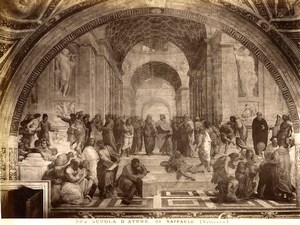 Italy Roma Vatican Raphael School of Athens Old Photo Anderson 1880