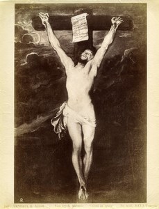 Italy Venice Anton Van Dyck Christ on the Cross Old Photo Naya 1880