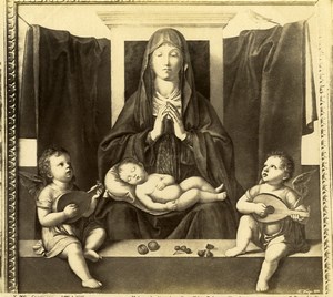 Italy Venice Il Redentore Giambellino Madonna & Child Angels Old Photo Naya 1880