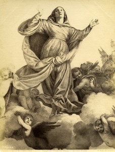 Italy Venice Tiziano Assumption of the Virgin Old Photo Naya 1880