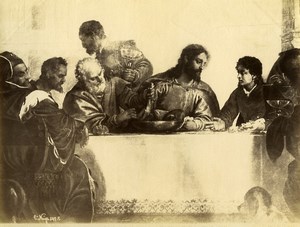 Italy Venice Veronese Feast in the House of Levi Old Photo Naya 1880